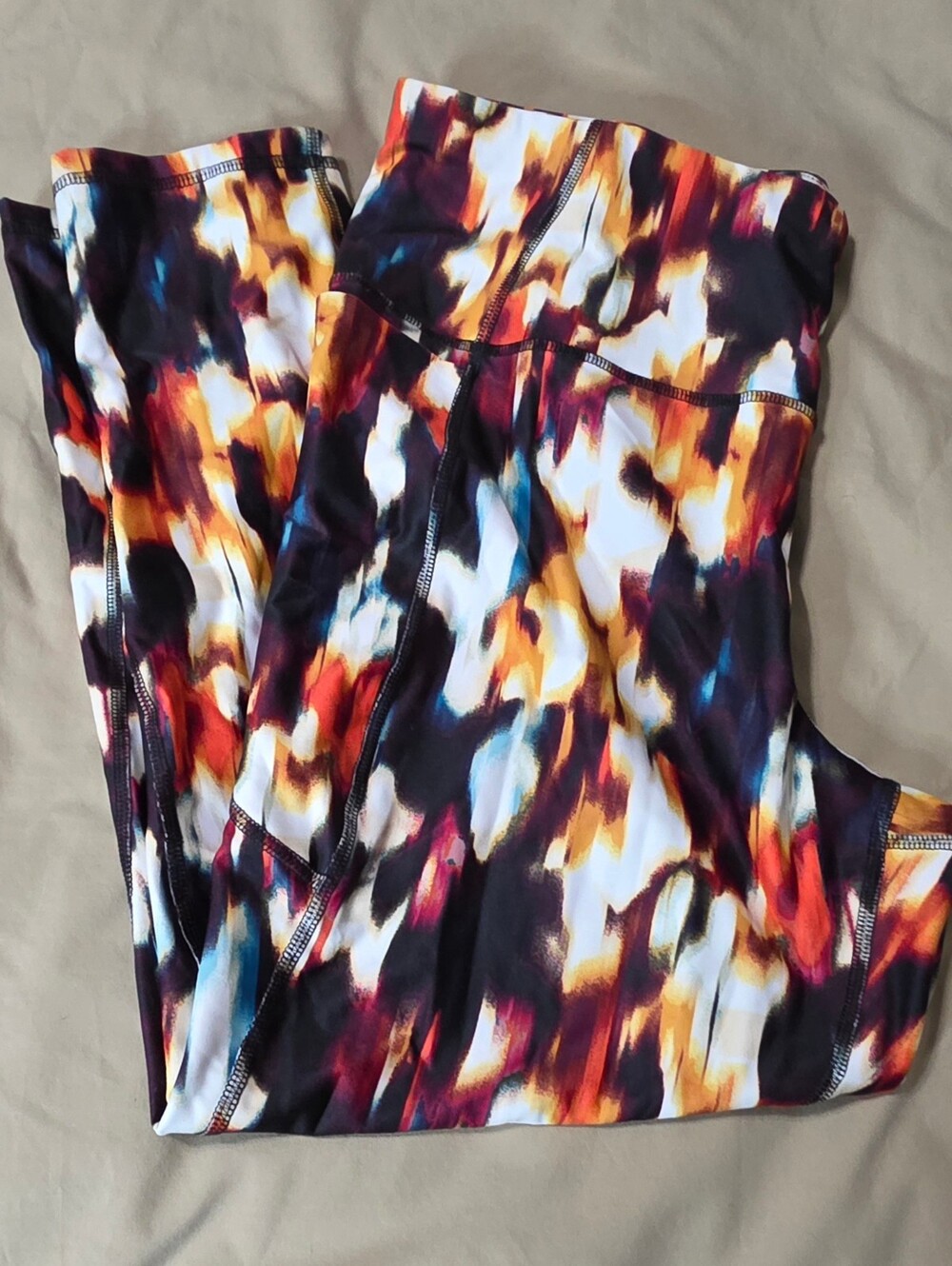 Xersion Active Leggings Multi Celeste Quick Dry High Rise Size XL